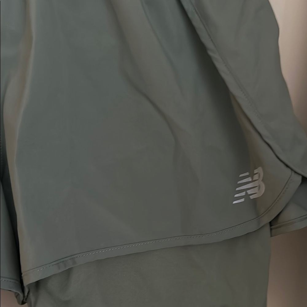 New Balance Women's Olive Athletic Shorts - Picture 2 of 4